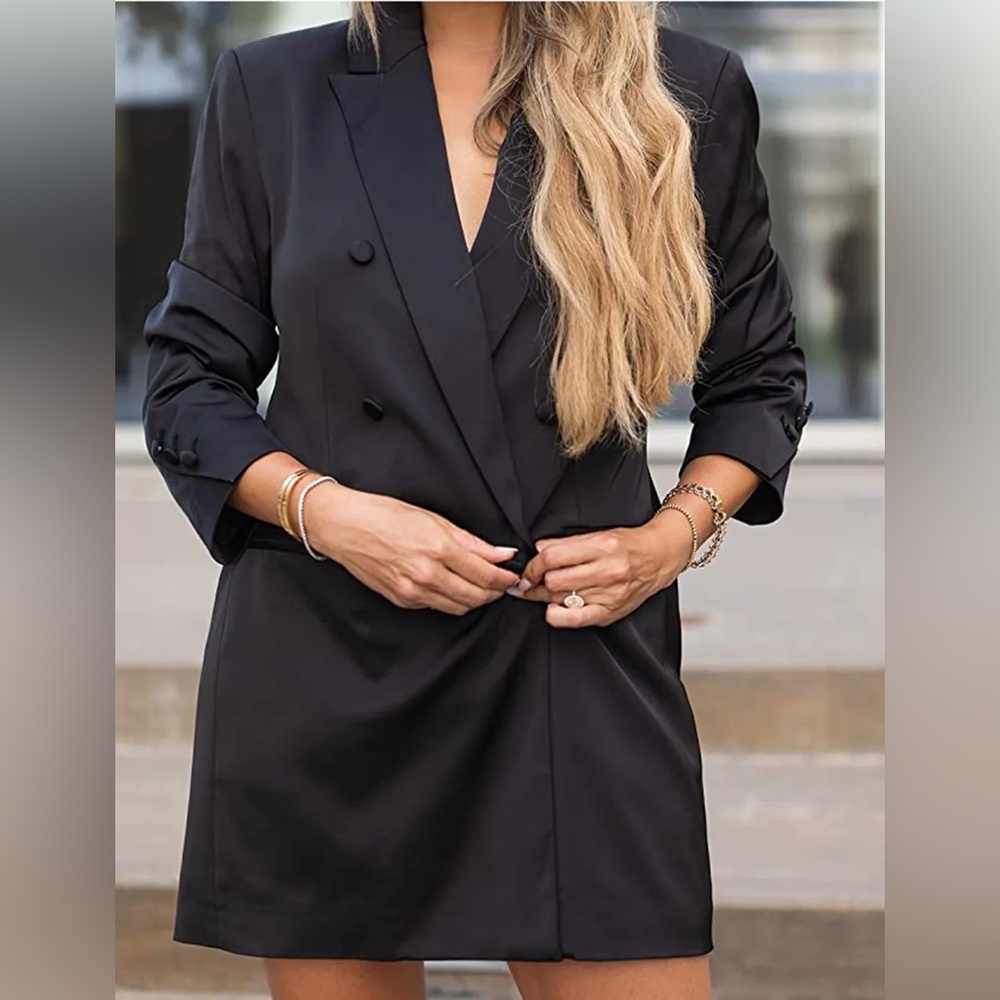 Black Double Breasted Blazer Dress-Courtney Kerr. Brand new with tags